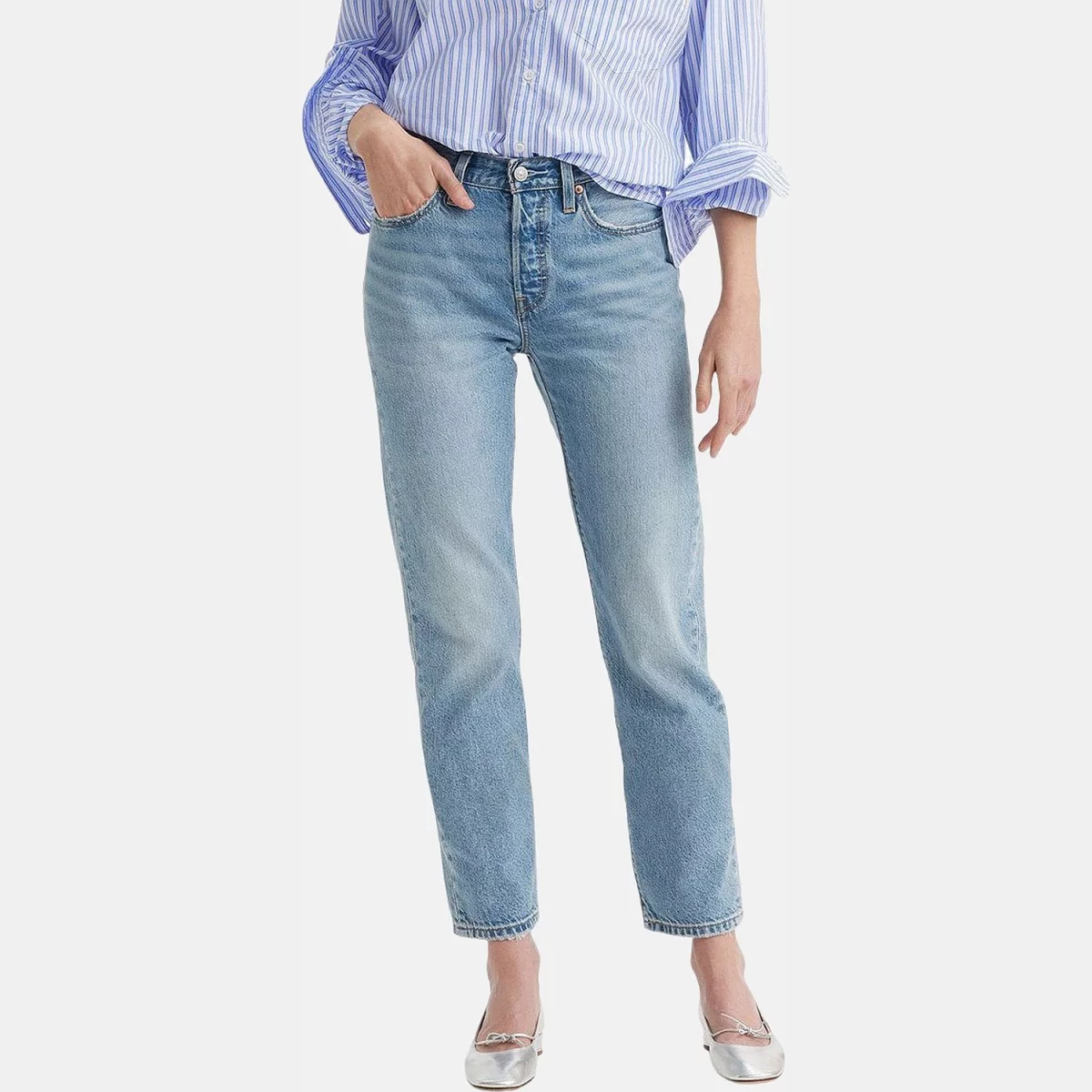 66dfed992ad5clevi_s_jeans_501_original_crop_fun_flare_lb_blu_donna_Photoroom